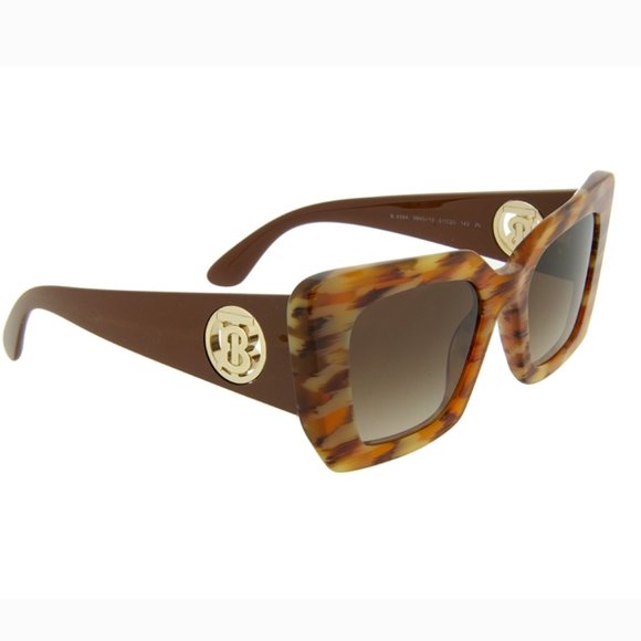 NEW BURBERRY DAUSY BE4344 3940/13 WOMEN'S SUNGLASSES BROWN - Picture 4 of 6